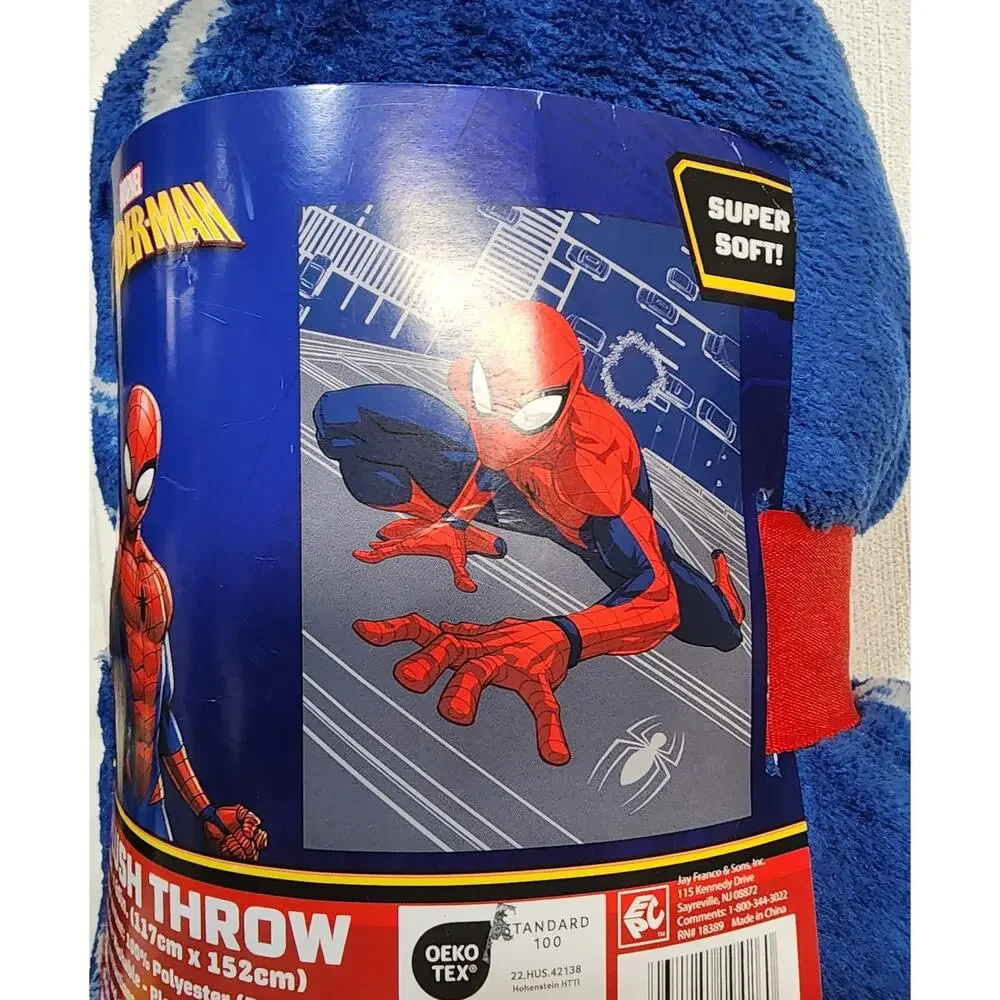 Marvel Spider-Man fleece throw 50'' x 60 ''-NEW